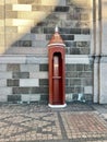 Guard house with royal emblem of Queen Margrethe II of Denmark Royalty Free Stock Photo