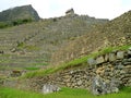 The Guard House at the Top of Machu Picchu Inca Citadel, Cusco, Urubamba, Peru Royalty Free Stock Photo