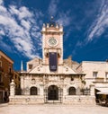 Guard house in Zadar, Croatia with clock tower