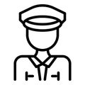 Guard officer icon outline vector. Security school