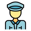 Guard officer icon vector flat Royalty Free Stock Photo