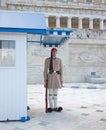 Guard at presidential palace, athens, greece Royalty Free Stock Photo