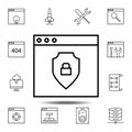 guard, protection icon. Simple thin line, outline vector element of Web Design Development icons set for UI and UX, website or Royalty Free Stock Photo