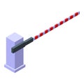 Guard rail barrier icon, isometric style