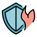 Guard shield icon vector flat Royalty Free Stock Photo