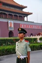 Guard at Tiananmen Square Royalty Free Stock Photo