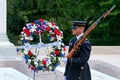 Guard at the Tomb of the Unknown at Arlington National Cemetery Royalty Free Stock Photo