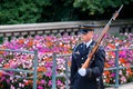 Guard at the Tomb of the Unknown at Arlington National Cemetery Royalty Free Stock Photo