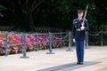 Guard at the Tomb of the Unknown at Arlington National Cemetery Royalty Free Stock Photo