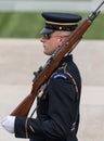 Guard at the Tomb of the Unknowns, Arlington National Cemetery Royalty Free Stock Photo