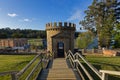 The Guard Tower as a ruin on Settlement Hill at Port Arthur Hist Royalty Free Stock Photo