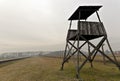 Guard tower at Auschwitz 2 Birkenau Royalty Free Stock Photo