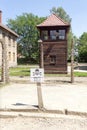Guard tower Auschwitz, Poland Royalty Free Stock Photo
