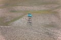 Guard tower with fake border guards in the Tien Shan