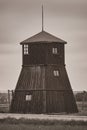 Guard tower in the former concentration camp Majdanek