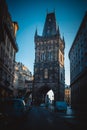 Guard tower in Prague city day shot Royalty Free Stock Photo