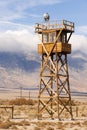 Guard Tower Searchlight Manzanar National Historic Site California Royalty Free Stock Photo