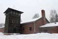 Guard towers of Auschwitz concentration camp was a network of concentration and extermination camps