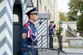 Guard outside of the Saint Vitus Cathedral