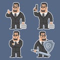 Guard in various poses stickers 2