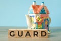 Guard - word on wooden cubes