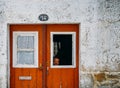 Elderly woman at Guarda, Portugal`s 14th-century Jewish district, the Judiaria