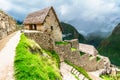 Guardhouses in Machu Picchu, Sacred Valley, Peru Royalty Free Stock Photo