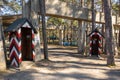 Guardhouses in the military open-air museum. The Coastal Defense Museum in Hel Royalty Free Stock Photo