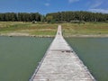 Guardialfiera Ã¢â¬â Panorama dal pontile del Lago del Liscione Royalty Free Stock Photo