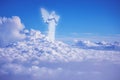 Guardian amongst clouds angel in heaven Royalty Free Stock Photo