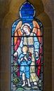 Guardian Angel with Child Stained Glass Window