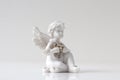 Guardian angel over white background. Christmas decoration Royalty Free Stock Photo