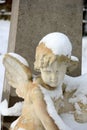 Guardian Angel in the snow Royalty Free Stock Photo