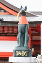 Guardian fox of Fushimi Inari Taisha in Kyoto