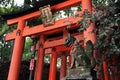 Guardian fox of Fushimi Inari Taisha in Kyoto