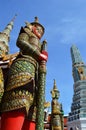 Guardian giants, Wat Phra Kaew, Thailand Royalty Free Stock Photo