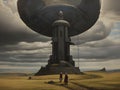 Guardian of the Horizon: The Sentinel Artwork Royalty Free Stock Photo