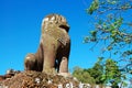 Guardian lion over blue sky Royalty Free Stock Photo