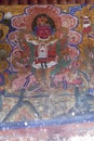 Guardian Lord deity fresco  Jambay Lhakhang Temple Royalty Free Stock Photo