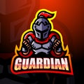 Guardian mascot esport logo design Royalty Free Stock Photo