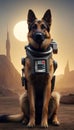 Guardian Starscapes: German Shepherd\'s Cosmic Safeguarding of Celestial Wonders