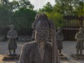 Guardian statues at the Khai Dinh Tomb near Hue, Vietnam Royalty Free Stock Photo