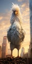 Guardian Of The Twin Towers: Photorealistic Owl Art With Caninecore Aesthetic