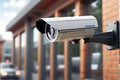 Guardian Watch: Perimeter Surveillance Camera Capturing the External Environment with Selective Focus Royalty Free Stock Photo