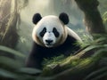 Guardians of the Bamboo: Majestic Panda Painting