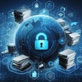 Guardians of data for creating a robust document system cyber security network ai generated Royalty Free Stock Photo