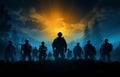 Guardians of the Night Army soldier silhouettes watch over