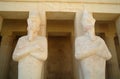 Guardians at the Temple of Queen Hatshepsut, Egypt Royalty Free Stock Photo