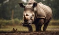 Guardians of the Wild The Northern White Rhinoceros in Majestic Grandeur