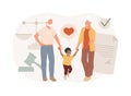 Guardianship isolated concept vector illustration.